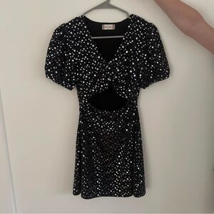 Stylish Black and Silver Star Dress Alterd state